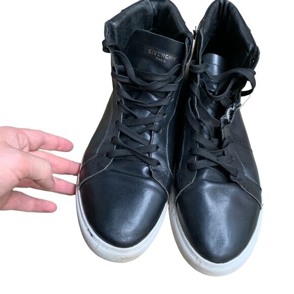 Rare Givenchy Codification Leather High Top Shoes Size 12 - Picture 14 of 16